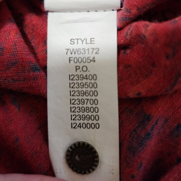 3/$15 Lucky Brand Rustic Abstract Floral Cap Sleeve Button Front Top Small - Picture 9 of 11